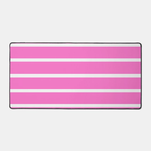 Pink Stripes Design  Desk Mat (Front)