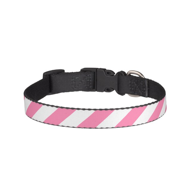 Pink Stripes Dog Collar (Front)
