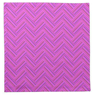 Pink stripes double weave pattern napkin