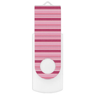 Pink stripes flash drive