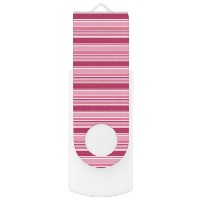 Pink stripes flash drive (Back (Vertical))
