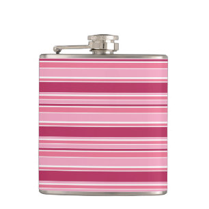Pink stripes flask