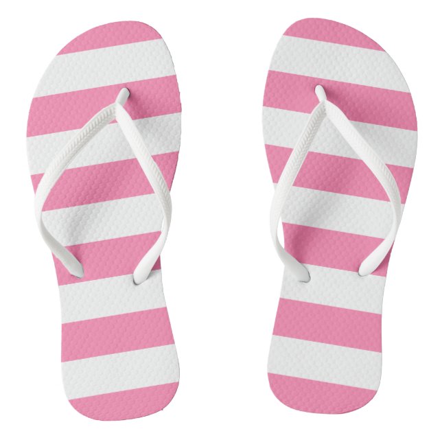 Pink Stripes Flip Flops (Footbed)