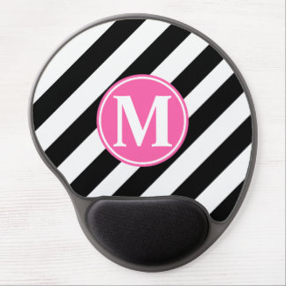 PINK STRIPES GEL MOUSE PAD