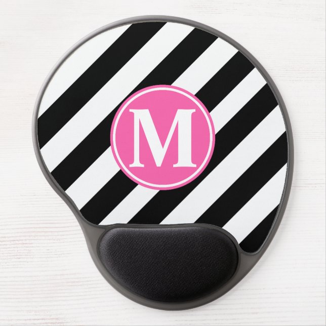 PINK STRIPES GEL MOUSE PAD (Front)