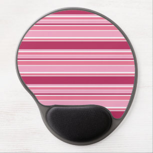 Pink stripes gel mouse pad