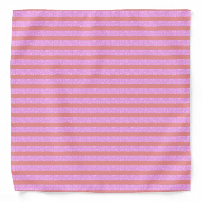 Pink Stripes Geometric Bandana (Front)