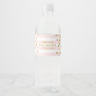 Pink Stripes Gold Confetti Baby Shower Label