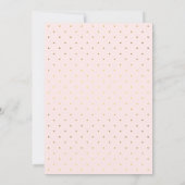 Pink Stripes Gold Glitter Confetti Baby Shower Invitation (Back)