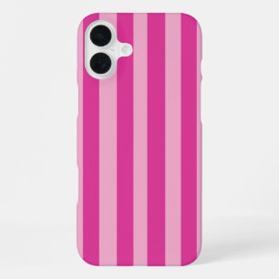 Pink Stripes iPhone 16 Plus Case