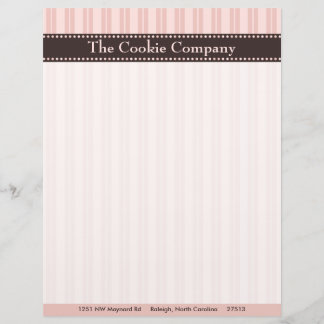 Pink Stripes Letterhead