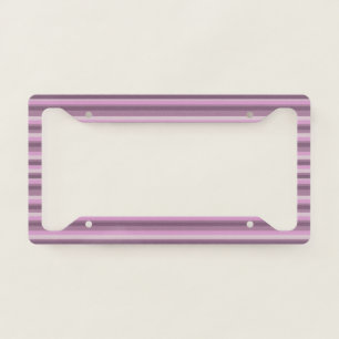 Pink stripes license plate frame
