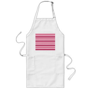 pink stripes long apron