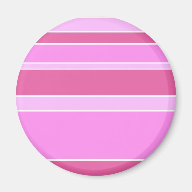 Pink stripes magnet (Front)
