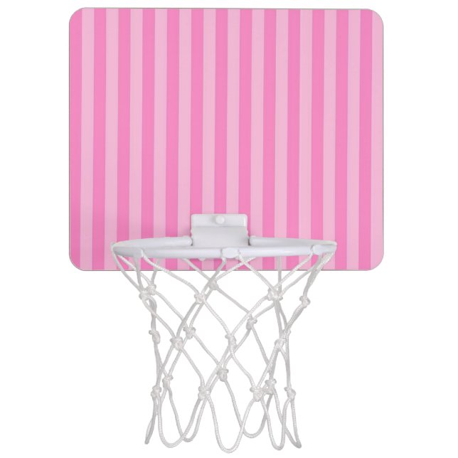  pink stripes mini basketball hoop (Front)