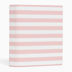Pink Stripes Mini Binder