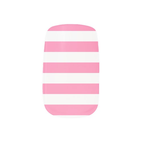 Pink Stripes Minx Nail Art