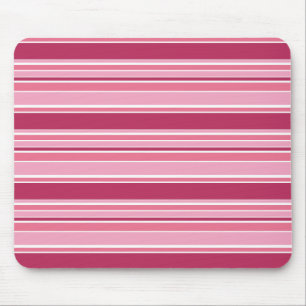 Pink stripes mouse pad