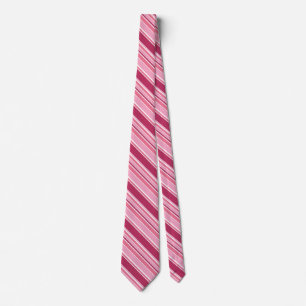 Pink stripes neck tie
