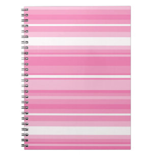 Pink stripes notebook