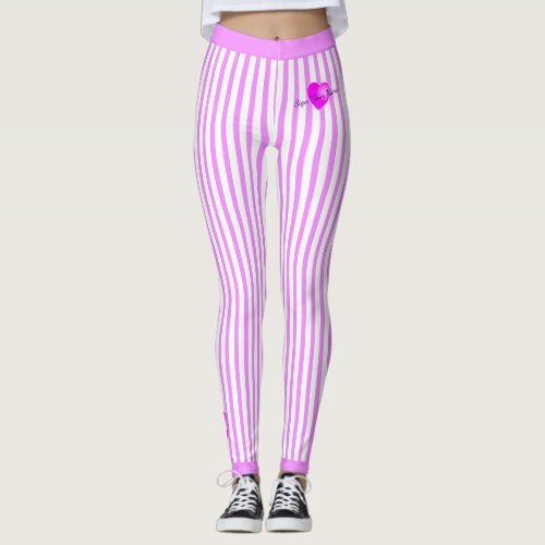 Pink Stripes on PINK Leggings