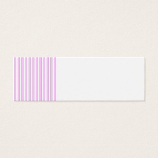 Customizable Pink Stripes on White Business Card Template