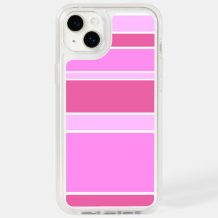 Pink stripes OtterBox iPhone 14 plus case