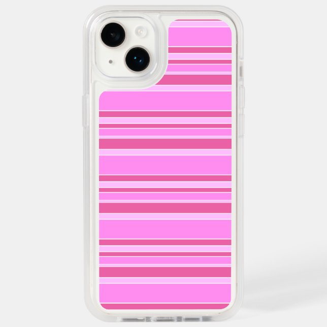 Pink stripes  otterbox iPhone case (Back)