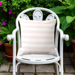 Pink Stripes Outdoor Pillow
