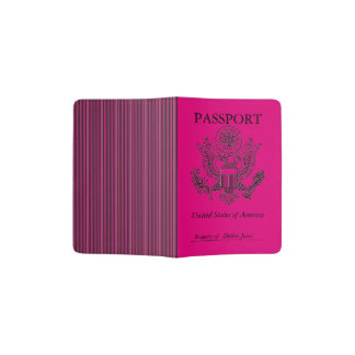 Pink & Stripes Passport Holder