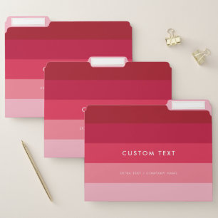 Pink stripes pattern file folder