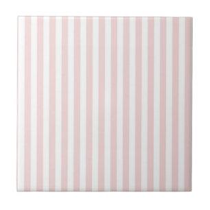 Pink Stripes Pattern Minimal Modern Spring Summer Ceramic Tile