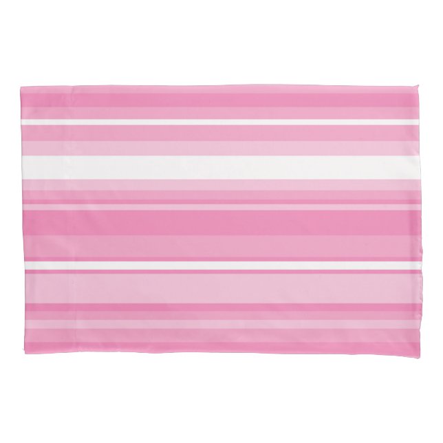 Pink stripes pillowcase (Front)