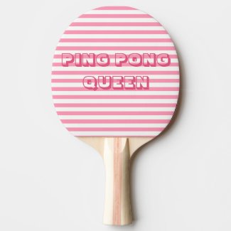 Pink Stripes | PING PONG QUEEN Ping Pong Paddle
