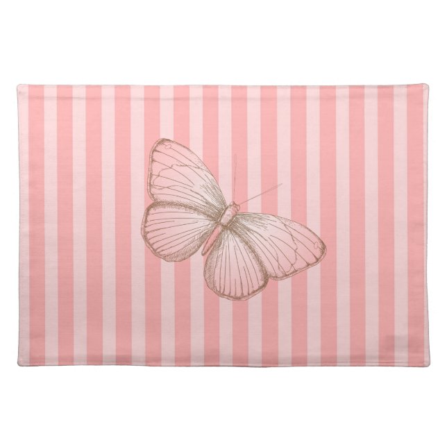 Pink Stripes Placemat (Front)