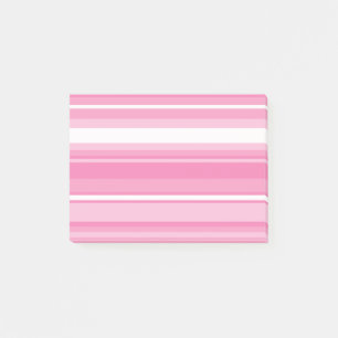 Pink stripes post-it notes