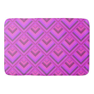 Pink stripes scale pattern bath mat