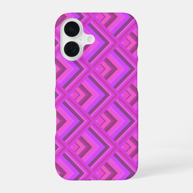 Pink stripes scale pattern iphone case (Back)