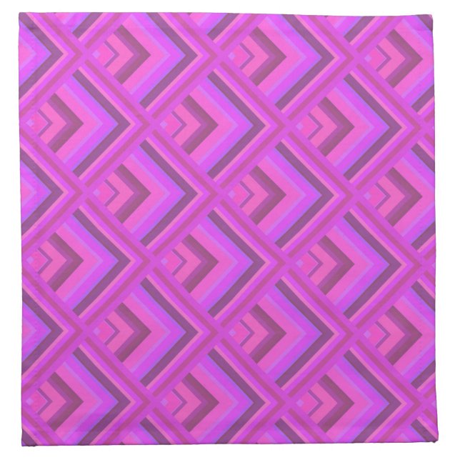 Pink stripes scale pattern napkin (Front)