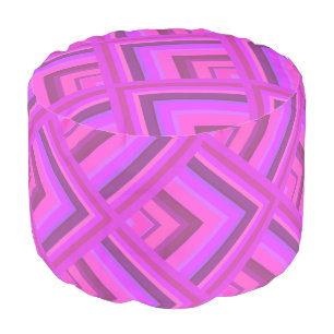 Pink stripes scale pattern pouf