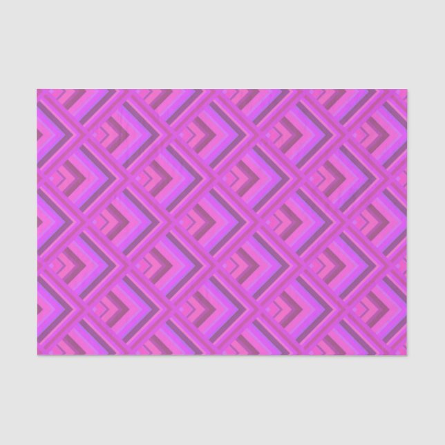 Pink stripes scale pattern tissue paper (Front)