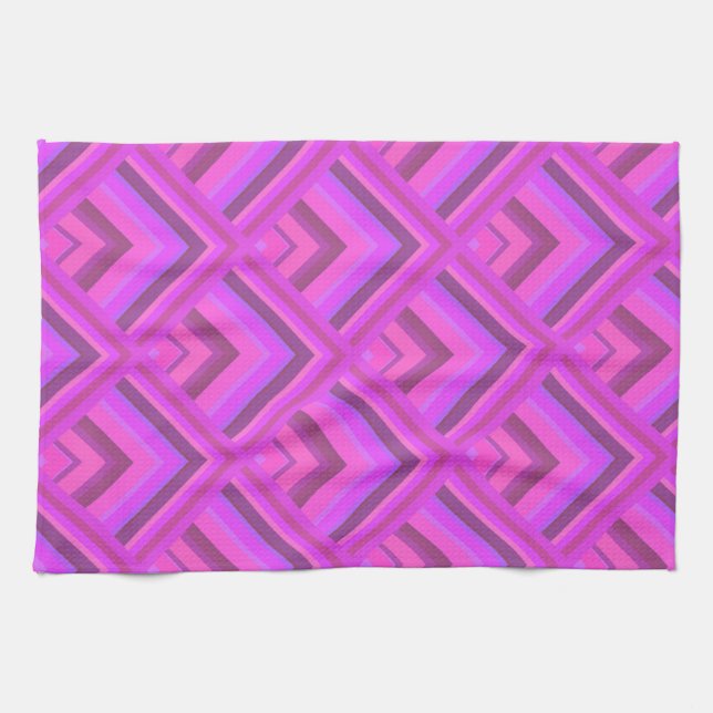 Pink stripes scale pattern towel (Horizontal)