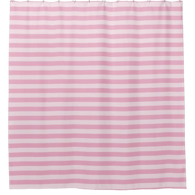 Pink Stripes Seamless Pattern Shower Curtain (Front)