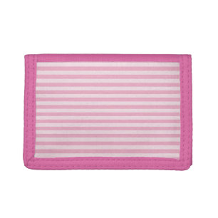 Pink Stripes Seamless Pattern Trifold Wallet