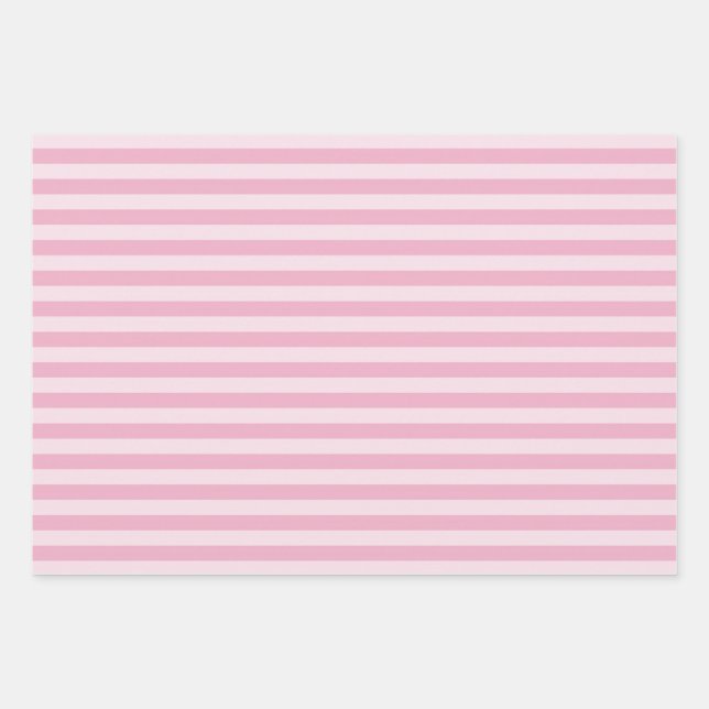 Pink Stripes Seamless Pattern Wrapping Paper Sheets (Front)