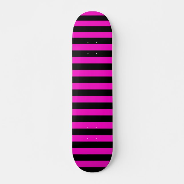Pink Stripes Skateboard (Front)