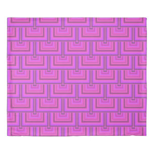 Pink stripes square scales pattern duvet cover