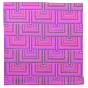 Pink stripes square scales pattern napkin