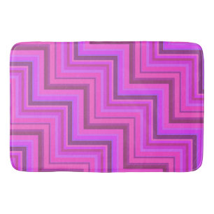 Pink stripes stairs pattern bath mat