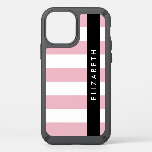 Pink Stripes Striped Pattern Lines Your Name Speck iPhone 12 Case
